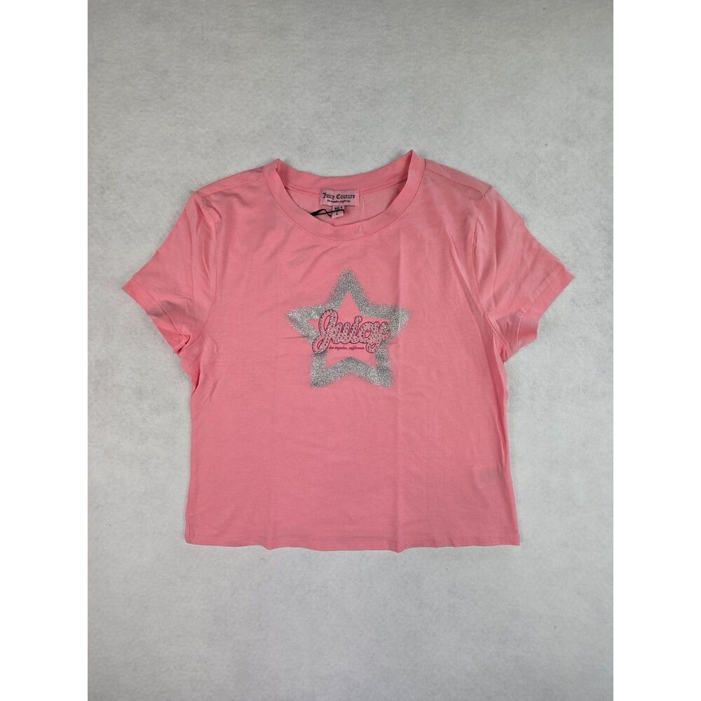 Juicy Couture Pink Graphic Tee with Silver Star